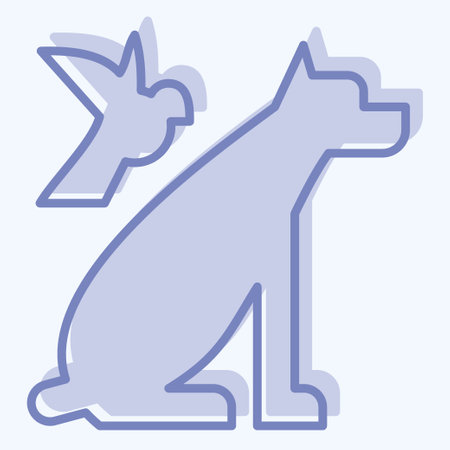 Icon Animals. related to Photos and Illustrations symbol. two tone style. simple design illustrationのイラスト素材