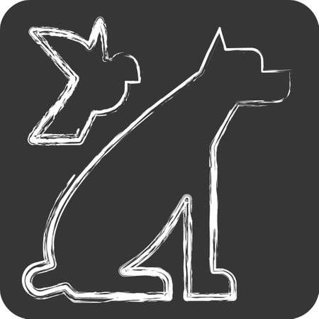 Icon Animals. related to Photos and Illustrations symbol. chalk Style. simple design illustrationのイラスト素材