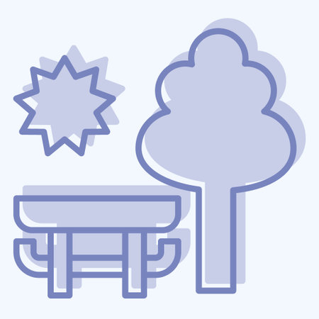 Icon Park. related to Photos and Illustrations symbol. two tone style. simple design illustrationのイラスト素材