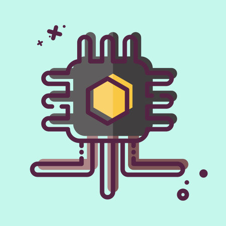 Icon Technology. related to Photos and Illustrations symbol. MBE style. simple design illustration