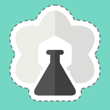Sticker line cut Science. related to Photos and Illustrations symbol. simple design illustrationのイラスト素材