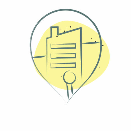 Icon Landmark. related to Photos and Illustrations symbol. Color Spot Style. simple design illustrationのイラスト素材
