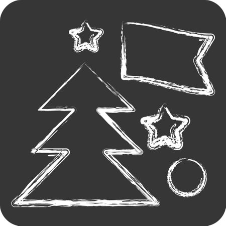 Icon Holidays. related to Photos and Illustrations symbol. chalk Style. simple design illustrationのイラスト素材