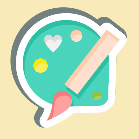 Sticker Art. related to Photos and Illustrations symbol. simple design illustrationのイラスト素材