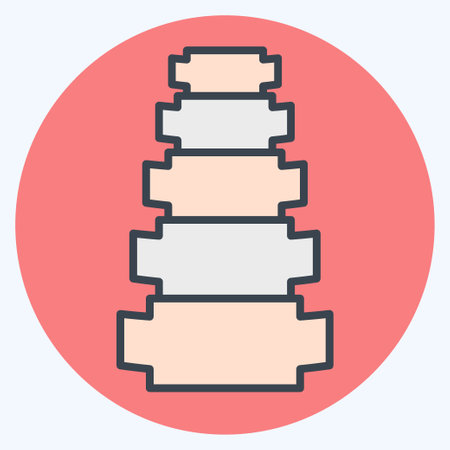 Icon Chiropractic. related to Medical Specialties symbol. color mate style. simple design illustrationのイラスト素材