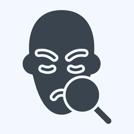 Icon Dermatology 2. related to Medical Specialties symbol. glyph style. simple design illustrationのイラスト素材