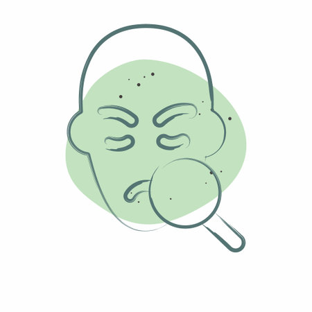 Icon Dermatology 2. related to Medical Specialties symbol. Color Spot Style. simple design illustrationのイラスト素材