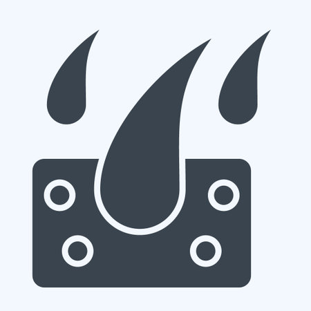 Icon Dermatology. related to Medical Specialties symbol. glyph style. simple design illustrationのイラスト素材
