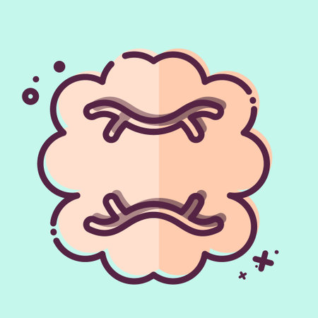 Icon Human Brain. related to Medical Specialties symbol. MBE style. simple design illustrationのイラスト素材