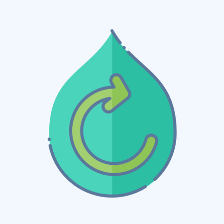 Icon Eco Fuel. related to Recycling symbol. doodle style. simple design illustrationのイラスト素材