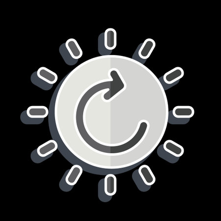 Icon Energy Development. related to Recycling symbol. glossy style. simple design illustration