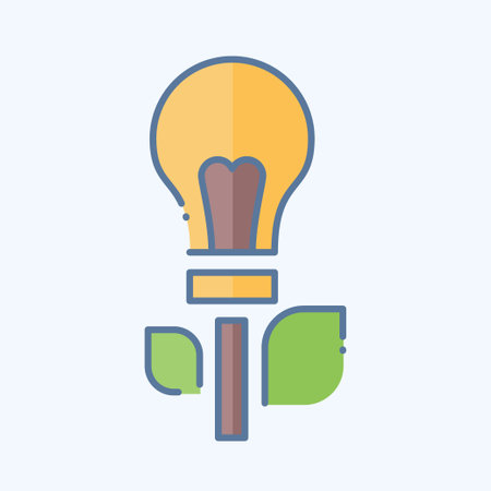 Icon Green Innovation. related to Recycling symbol. doodle style. simple design illustrationのイラスト素材