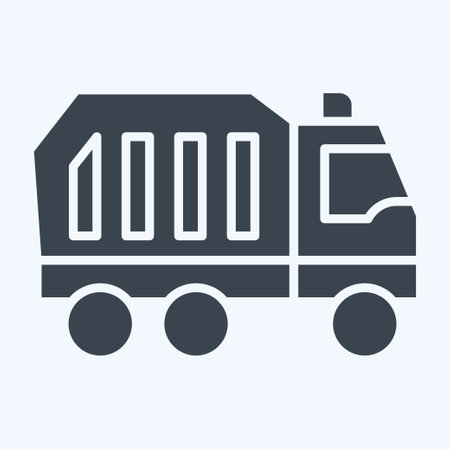Icon Waste Management. related to Recycling symbol. glyph style. simple design illustrationのイラスト素材