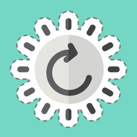 Sticker line cut Energy Development. related to Recycling symbol. simple design illustrationのイラスト素材