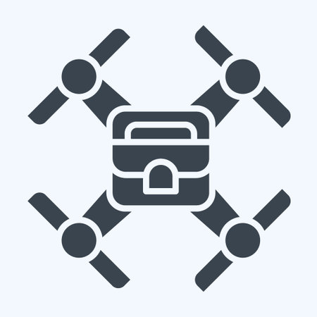Icon Air Craft. related to Drone symbol. glyph style. simple design illustrationのイラスト素材