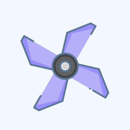 Icon Drone Blades. related to Drone symbol. doodle style. simple design illustrationのイラスト素材