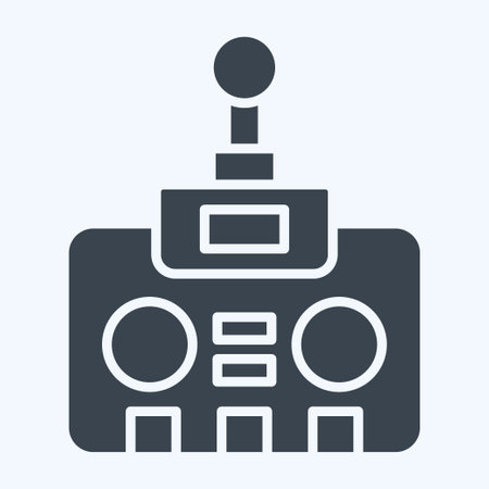 Icon Drone Controller. related to Drone symbol. glyph style. simple design illustrationのイラスト素材