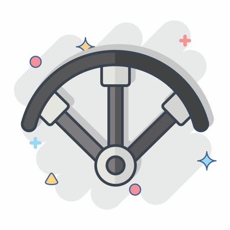 Icon Propeller Guards. related to Drone symbol. comic style. simple design illustrationのイラスト素材