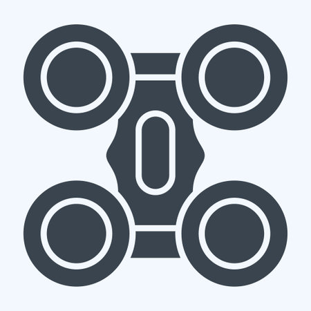 Icon Quad Copter. related to Drone symbol. glyph style. simple design illustrationのイラスト素材