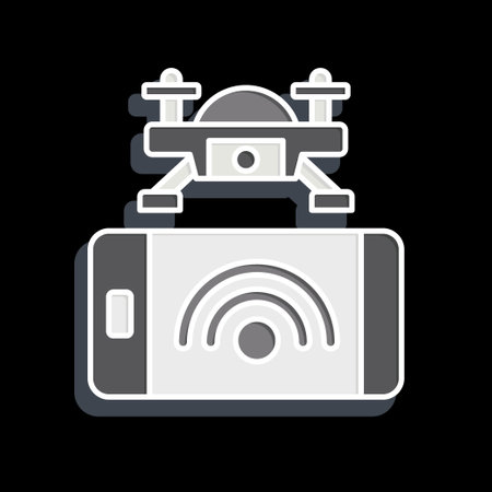 Icon Smartphone Control. related to Drone symbol. glossy style. simple design illustration