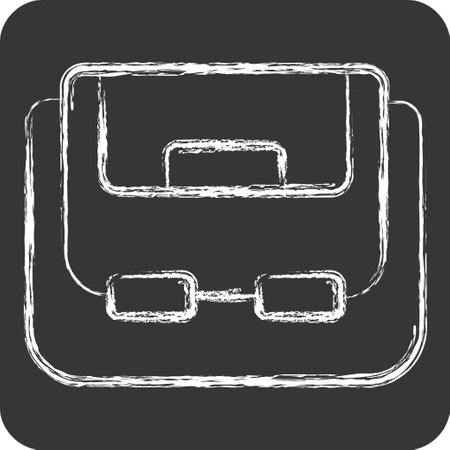 Icon Shoulder Bag. related to Drone symbol. chalk Style. simple design illustrationのイラスト素材