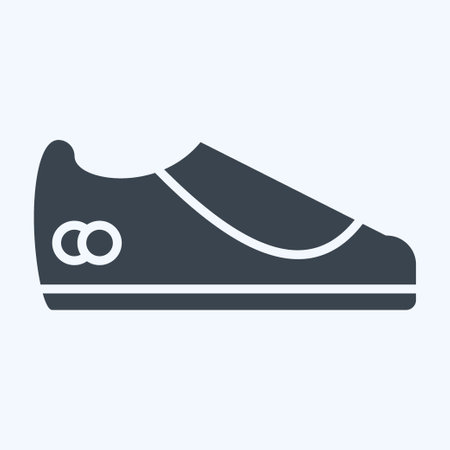Icon Shoe. related to Tennis Sports symbol. glyph style. simple design illustrationのイラスト素材