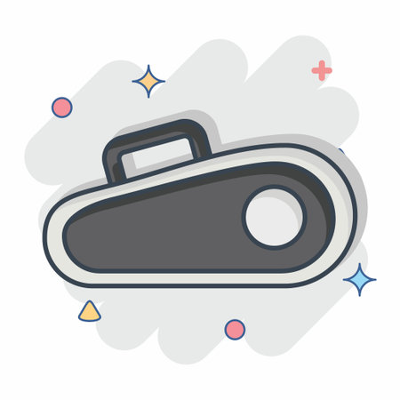 Icon Sport Bag. related to Tennis Sports symbol. comic style. simple design illustrationのイラスト素材