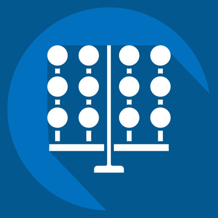 Icon Spotlight. related to Tennis Sports symbol. long shadow style. simple design illustrationのイラスト素材