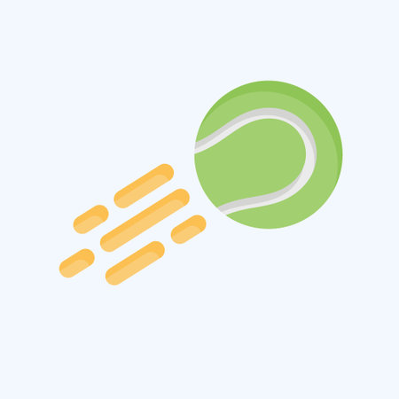 Icon Tennis 2. related to Tennis Sports symbol. flat style. simple design illustrationのイラスト素材