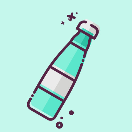 Icon Water Bottle. related to Tennis Sports symbol. MBE style. simple design illustrationのイラスト素材