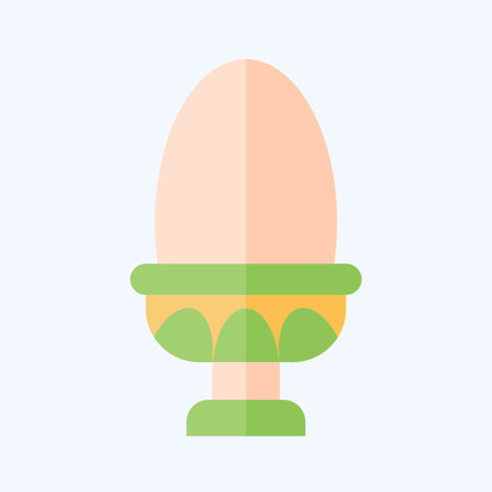 Icon Boiled Egg. related to Healthy Food symbol. flat style. simple design illustrationのイラスト素材