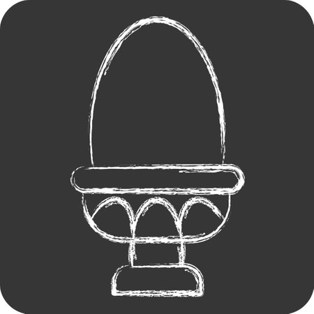 Icon Boiled Egg. related to Healthy Food symbol. chalk Style. simple design illustrationのイラスト素材