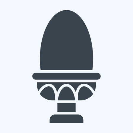Icon Boiled Egg. related to Healthy Food symbol. glyph style. simple design illustrationのイラスト素材