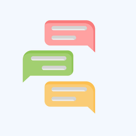Icon Chat. related to Online Game symbol. flat style. simple design illustrationのイラスト素材