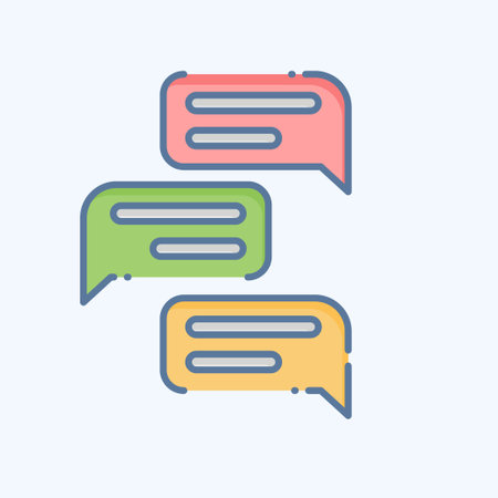 Icon Chat. related to Online Game symbol. doodle style. simple design illustrationのイラスト素材