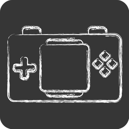 Icon Console. related to Online Game symbol. chalk Style. simple design illustrationのイラスト素材