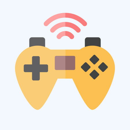 Icon Gamepad. related to Online Game symbol. flat style. simple design illustrationのイラスト素材