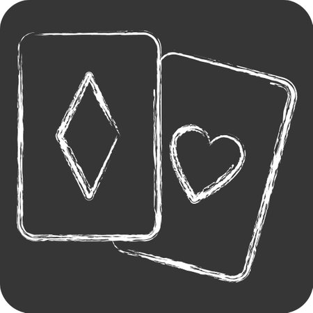 Icon Palying Card. related to Online Game symbol. chalk Style. simple design illustrationのイラスト素材