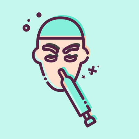 Icon Plastic Surgery. related to Medical Specialties symbol. MBE style. simple design illustrationのイラスト素材