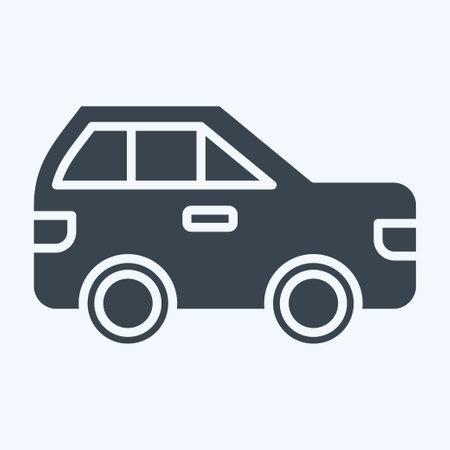 Icon Car. related to Navigation symbol. glyph style. simple design illustrationのイラスト素材
