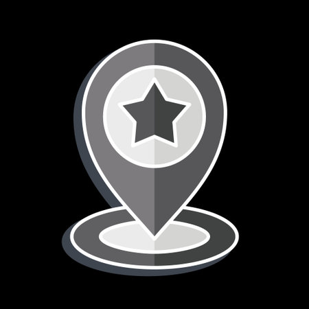 Icon Pin Point. related to Navigation symbol. glossy style. simple design illustrationのイラスト素材