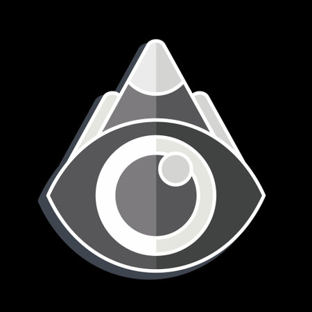 Icon View Point. related to Navigation symbol. glossy style. simple design illustrationのイラスト素材