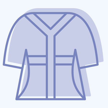 Icon Bathrobe. related to Hotel Service symbol. two tone style. simple design illustrationのイラスト素材