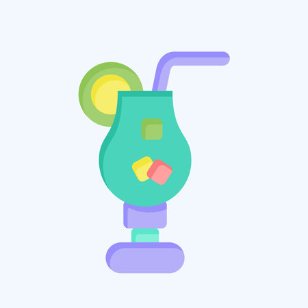 Icon Beverage. related to Hotel Service symbol. flat style. simple design illustrationのイラスト素材