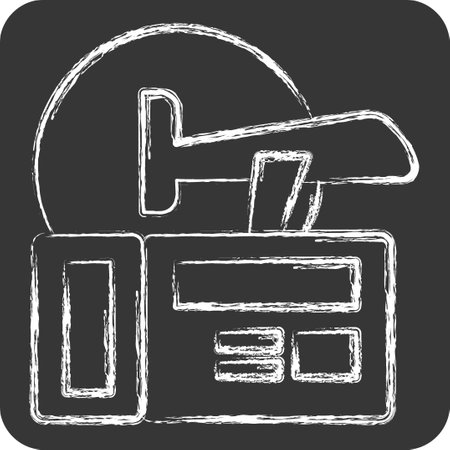 Icon Flight Ticket Booking. related to Hotel Service symbol. chalk Style. simple design illustrationのイラスト素材
