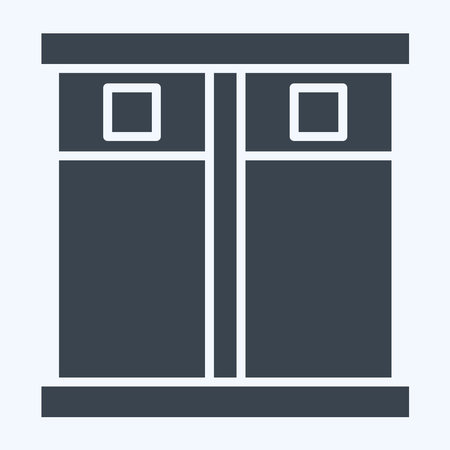 Icon Lift. related to Hotel Service symbol. glyph style. simple design illustrationのイラスト素材