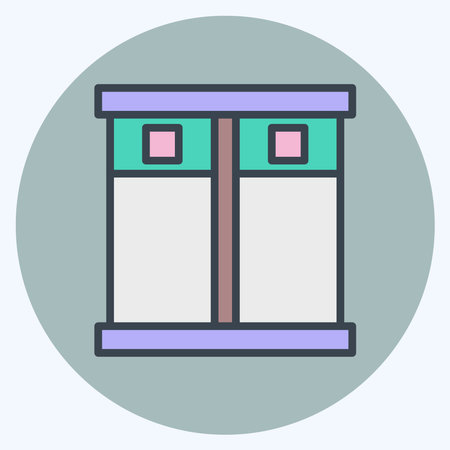 Icon Lift. related to Hotel Service symbol. color mate style. simple design illustrationのイラスト素材
