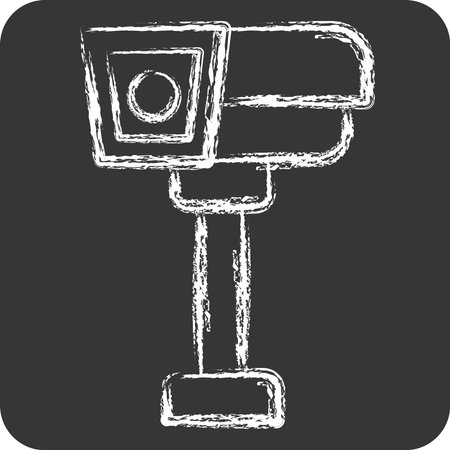 Icon CCTV. related to Security symbol. chalk Style. simple design illustrationのイラスト素材