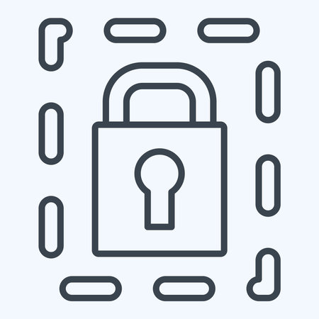 Icon Password. related to Security symbol. line style. simple design illustrationのイラスト素材