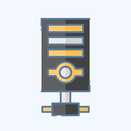 Icon Server. related to Security symbol. doodle style. simple design illustrationのイラスト素材
